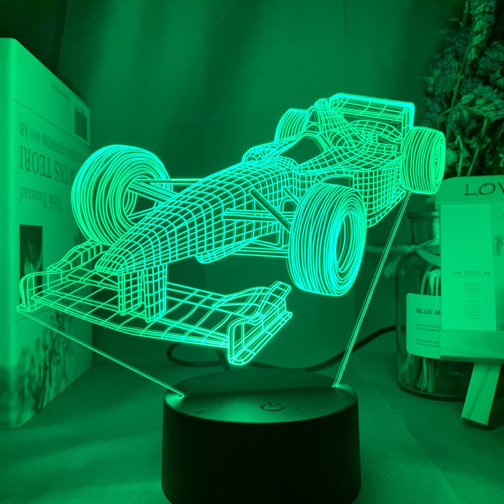 F1 Formula 1 Racing Car 3d Ill - Lighting Mcqueen Bedroom Decor recension och pris