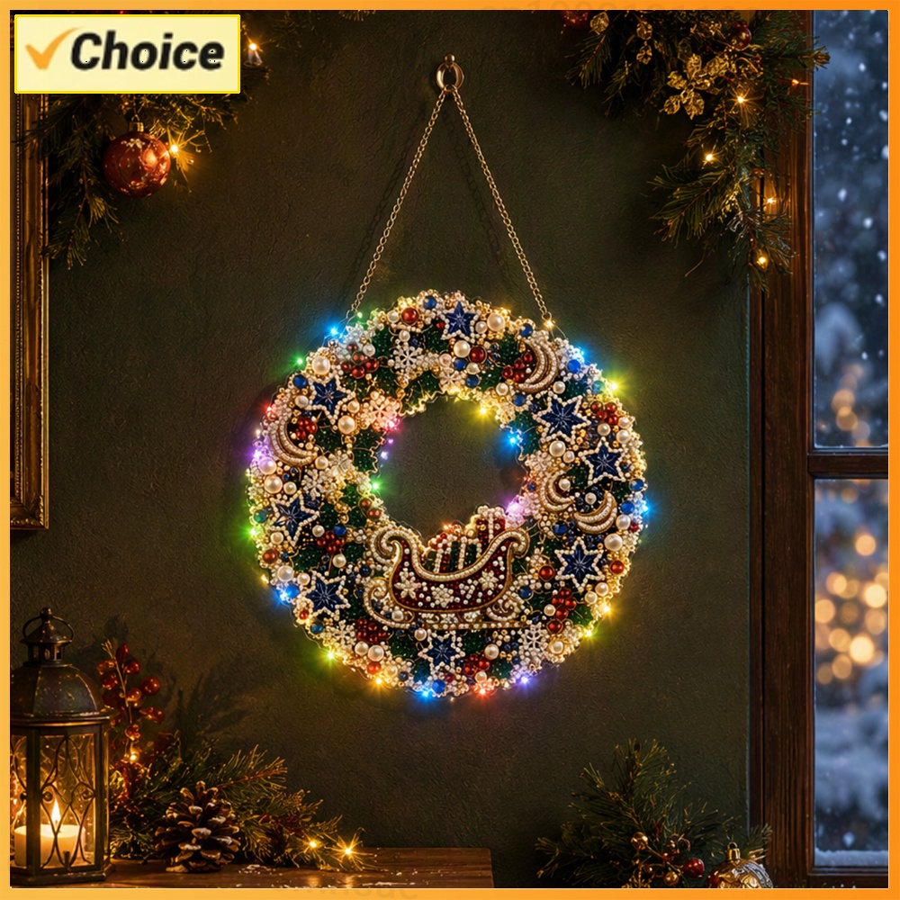 DIY Diamond Dot Christmas Wrea - Up Lighting Decor recension och pris