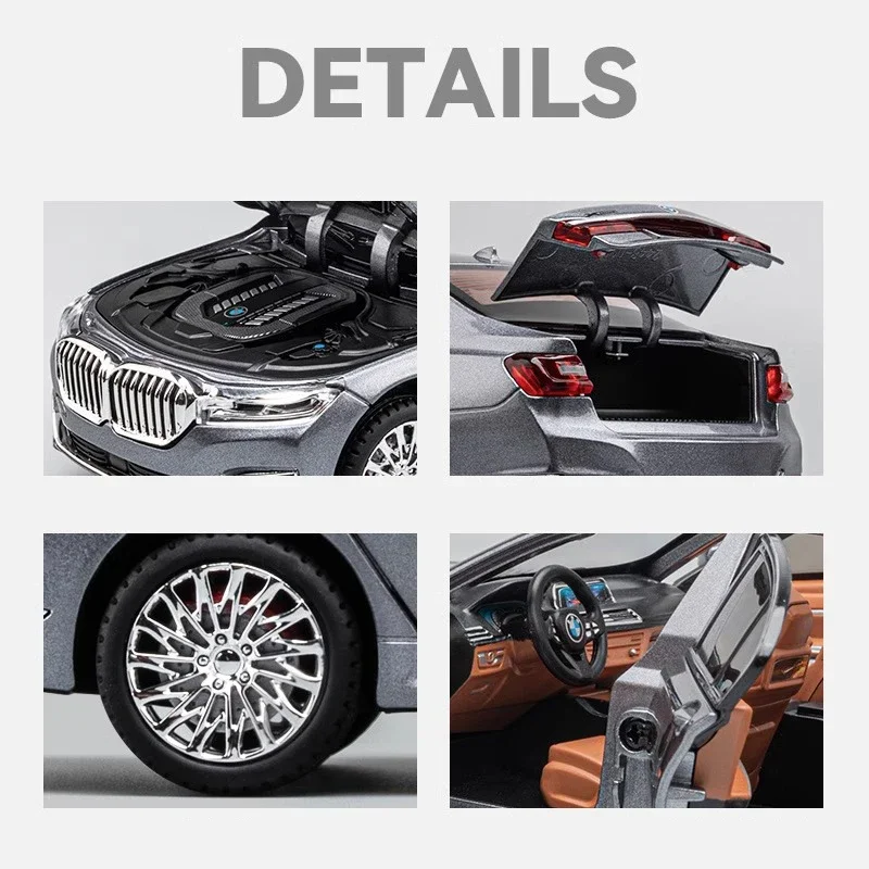 1/24 BMW 760li Alloy Diecast D - Lighting Mcqueen Bedroom Decor recension och pris