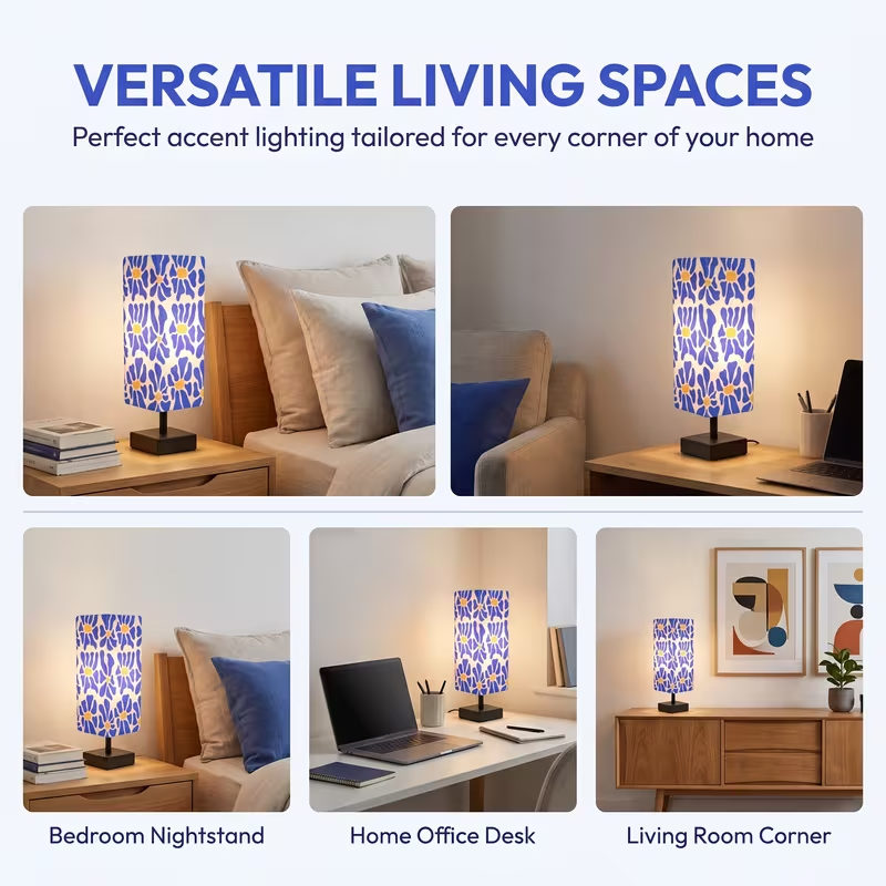 Modern Colorful Floral Table L - Up Lighting Decor recension och pris