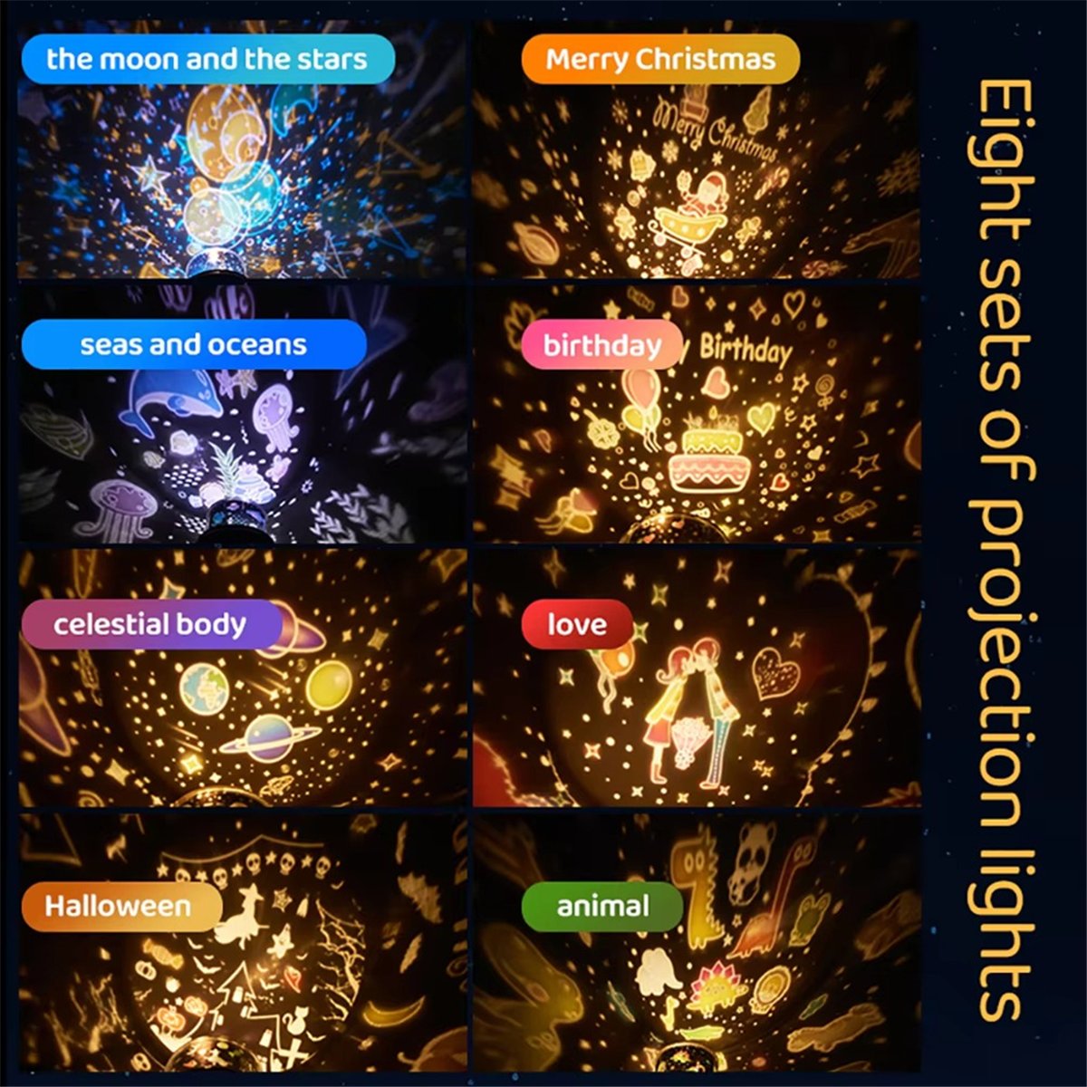HOT! Cute Projector Night Ligh - Decor Lighting Lamps recension och pris