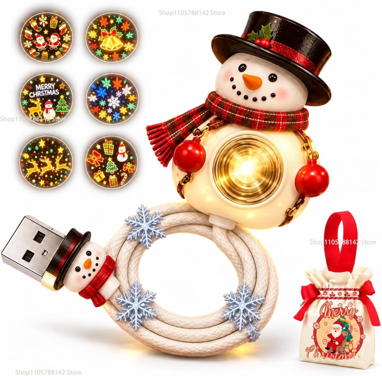 Christmas Snowman USB Christma - Lighting Christmas Decor recension och pris