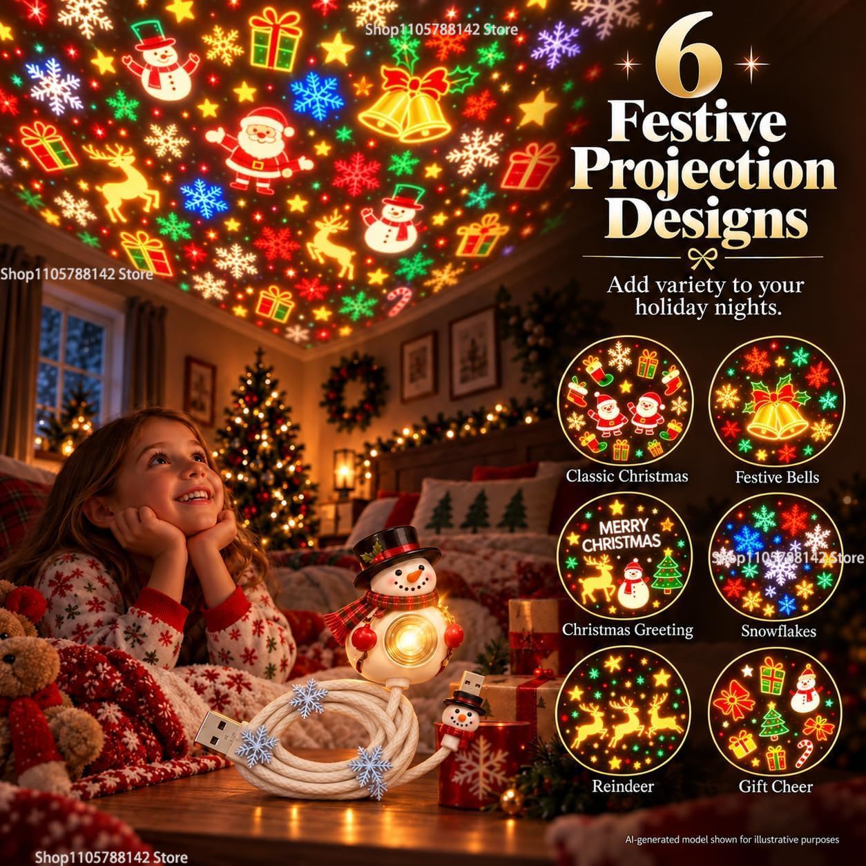 Christmas Snowman USB Christma - Lighting Christmas Decor recension och pris